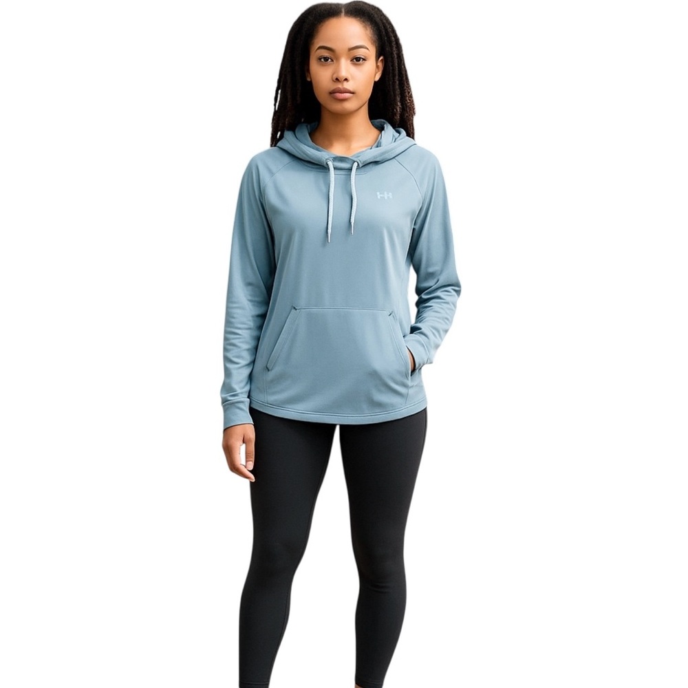 Horseware Ireland Top Womens S Ice Blue Technical Hooded Equestrian FLAW New